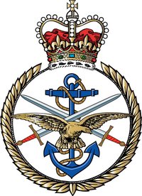 Tri-service badge of the UK armed forces