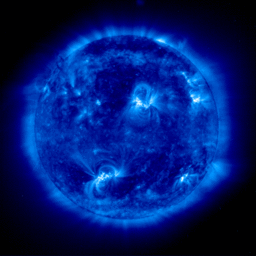 The   as seen in "deep" ultraviolet light at 17.1  by the  instrument aboard the  spacecraft