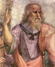 Raphael's portrait of Plato, a detail of The School of Athens fresco
