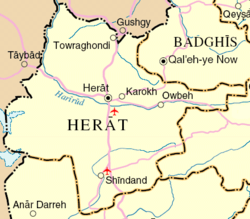 Map of Herat Province