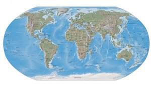 Physical map of the Earth