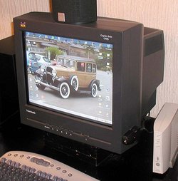 Nineteen inch (48 cm) CRT computer monitor