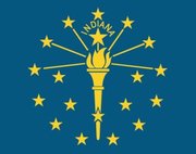Flag of Indiana. Image provided by Classroom Clip Art (http://classroomclipart.com)