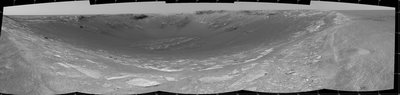 First panoramic photo of the Endurance crater.
