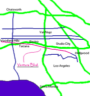 Route of Ventura Boulevard