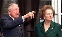 Lady Thatcher visits  during  in , in .