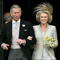 The Prince of Wales and the Duchess of Cornwall following their civil wedding in Windsor, England