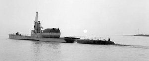 Barbero after conversion to guided missile submarine in 1955