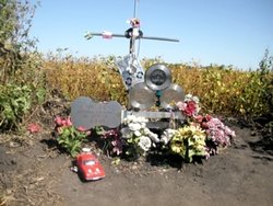 Monument at Crash Site, September 16, 2003
