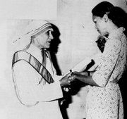 Mother Teresa with , wife of 