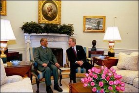 Anerood Jugnauth with George W. Bush