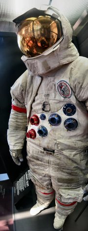 Dave Scott's space suit on display at the 