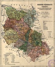 Map of Spis county in 1910