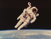 Astronaut Bruce McCandless on an untethered EVA
