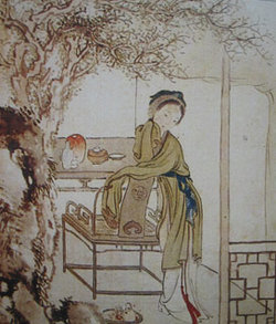 A scene from the story, painted by Xu Bao (b.1810)  Other scenes