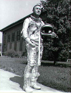 Gus Grissom in his Mercury spacesuit