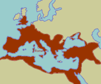 Roman empire at its maximal extent (117 AD)