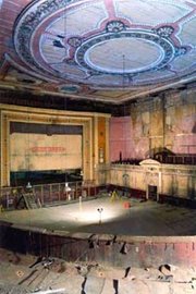 The theatre of Alexandra Palace during restoration work