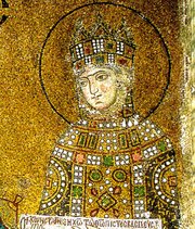 Empress Zoe as depicted in a mosaic from the Hagia Sophia