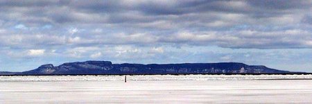 The Sleeping Giant as seen from the Thunder Bay Marina in April 2004.