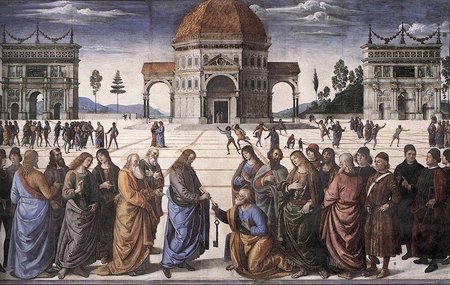 Christ presenting the Keys to St Peter Fresco, 335 x 550 cm  , Rome