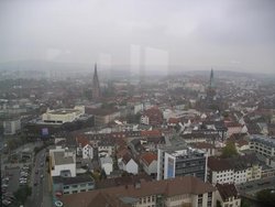 Central Kaiserslautern from the Rathaus (town hall).