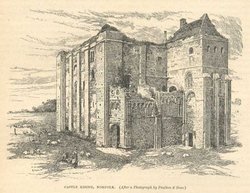 Castle Rising, illustrated in Cassell's History of England circa 1902