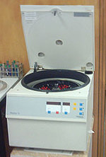 A laboratory centrifuge