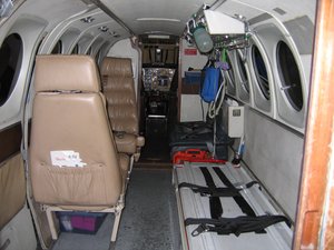 King Air 200 air ambulance interior