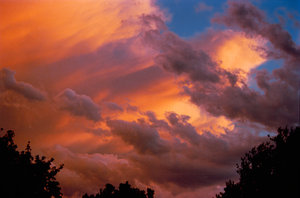 An example of various cloud colors.