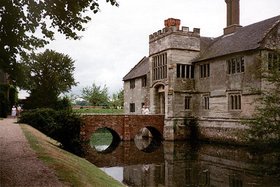 The moated manor house of Baddesley Clinton in Warwickshire, England