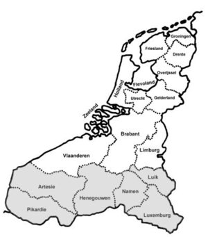 The Whole-Netherlands approximately as the Seventeen Provinces plus the Bishopric of Lige as before .