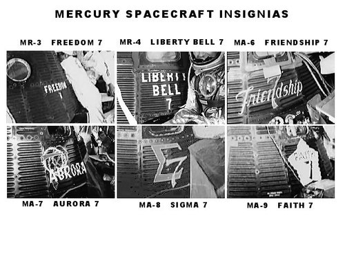 Mercury Flight Insignias.