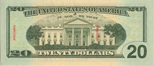 Reverse of the $20 bill