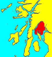 Cowal shown within Argyll