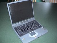 Laptop with touchpad.