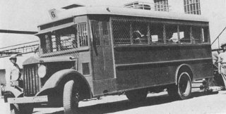 The Great Uprising in Palestine. A Jewish bus equipped with wire screens to protect against rock, glass, and grenade throwing