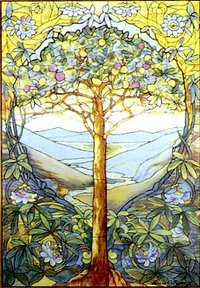 Louis Comfort Tiffany's The tree of life stained glass