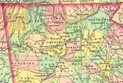 1834 map of counties created from Cherokee land