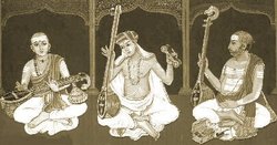 ,  and —the trinity of Carnatic music