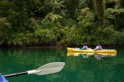 Sea kayakers in the Marlborough Sounds.