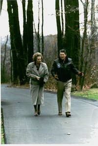 Thatcher and President Reagan at .