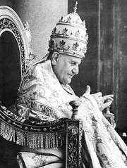 Pope John XXIII (1958-1963) wearing 's papal tiara