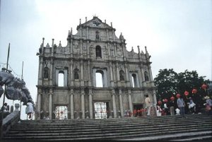 Faade of the Cathedral of Saint Paul in Macau.