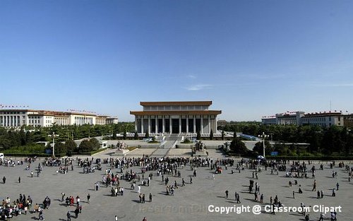 View of Tiananmen Square. Image provided by Classroom Clipart (http://classroomclipart.com)