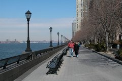 Looking upriver from Battery Park, New York