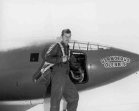 Yeager with Bell X-1, which - as with all of the aircraft assigned to him - he named "Glamorous Glennis" after his wife