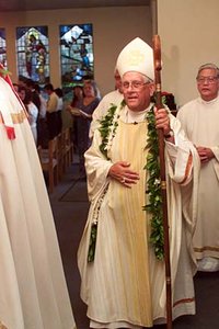 When first appointed auxiliary bishop of the  in Hawaii,  became a titular bishop of the ancient Egyptian city of Cusae.