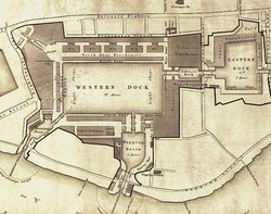 London Docks in 1831.