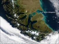 A true-colour image of Tierra del Fuego captured by NASA's Terra satellite on March 28, 2003.